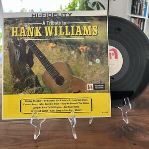 A Tribute To Hank Williams Vinyl LP Hurrah Records H-1034 Mono